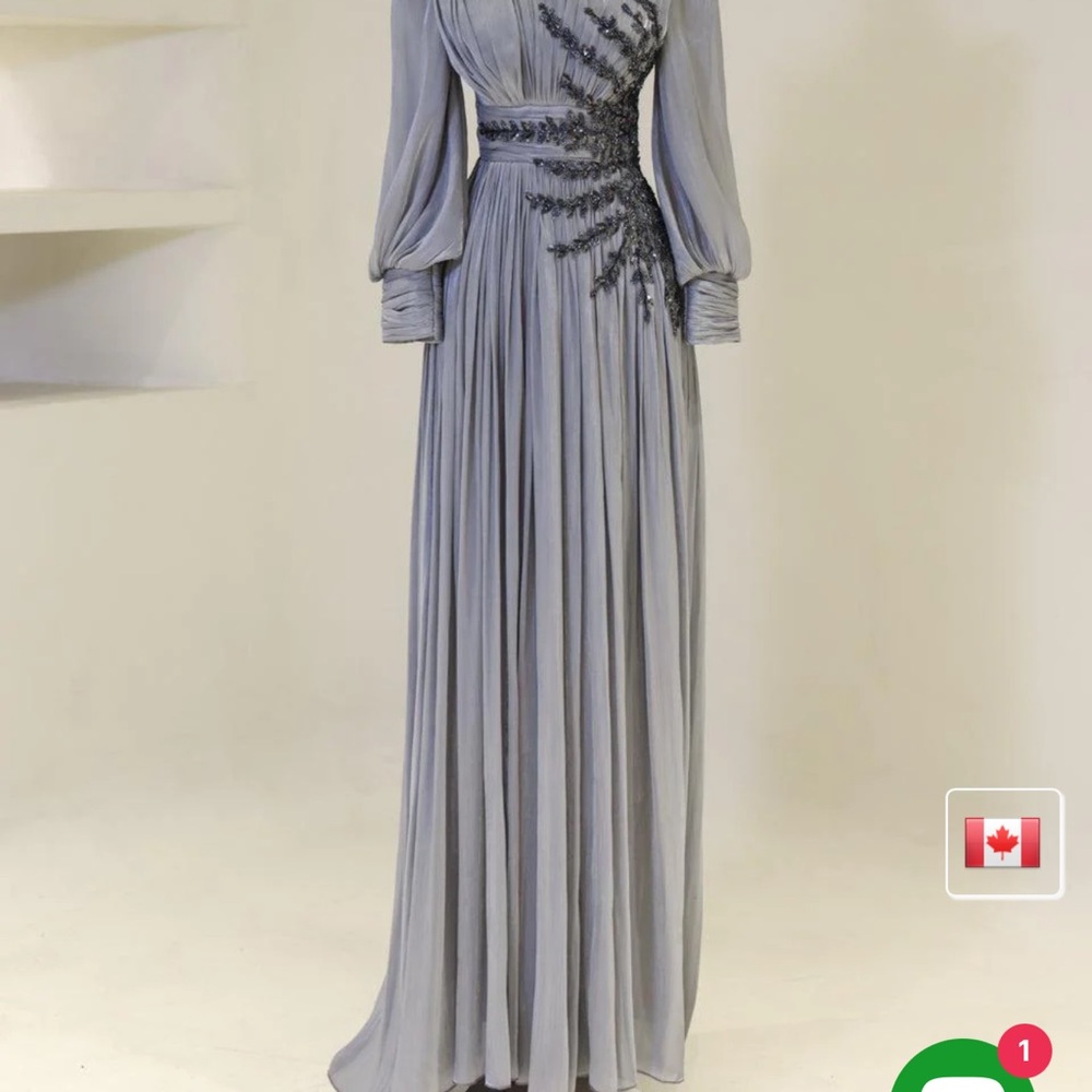Elegant Gray Evening Gown